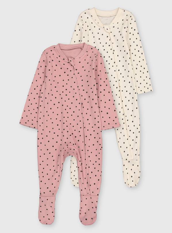 Buy Dotty Sleepsuits 2 Pack 1218 months Sleepsuits and pyjamas Argos